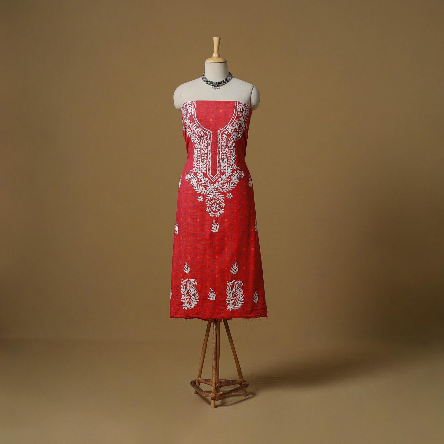 Lucknowi chikankari hand work jacquard unstitched kurta