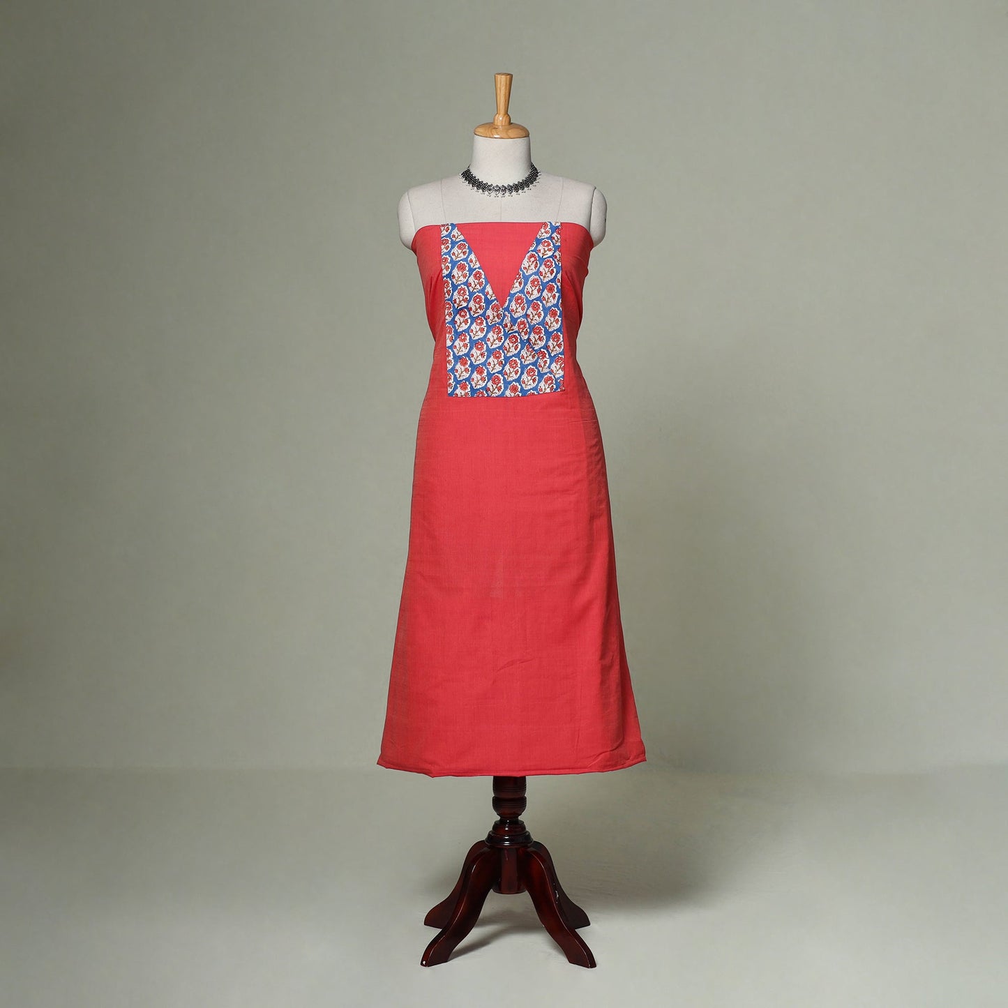 Mangalagiri handloom cotton patchwork unstitched kurta