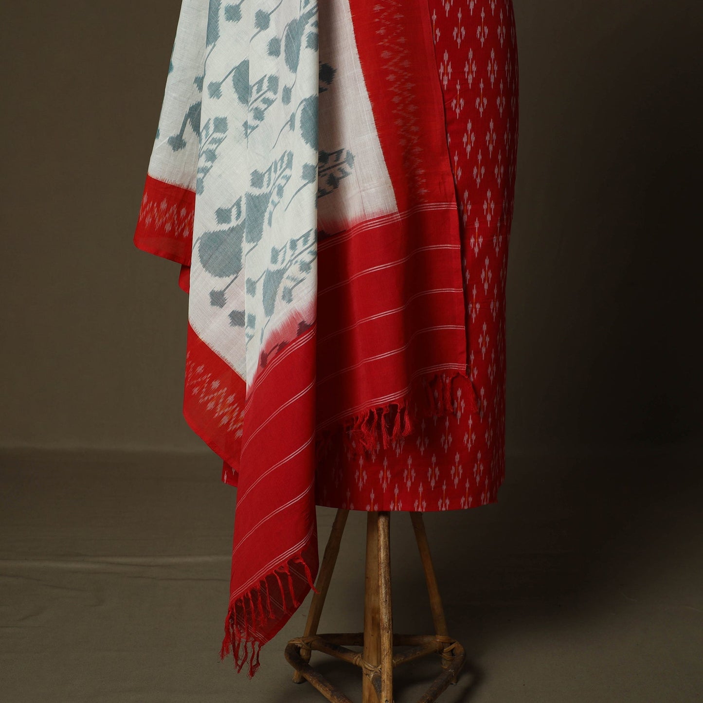 Handloom mercerised cotton pochampally ikat 2pc unstitched