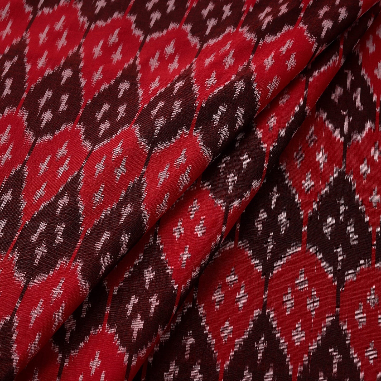 Mercerised cotton pochampally ikat fabric 07 - handcrafted