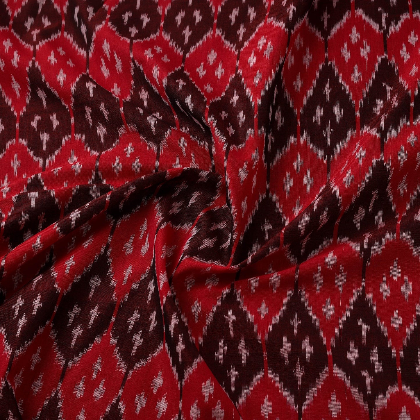 Mercerised cotton pochampally ikat fabric 07 - handcrafted