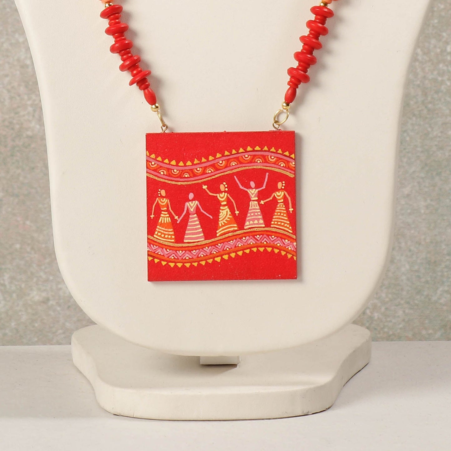 miniature handpainted necklace