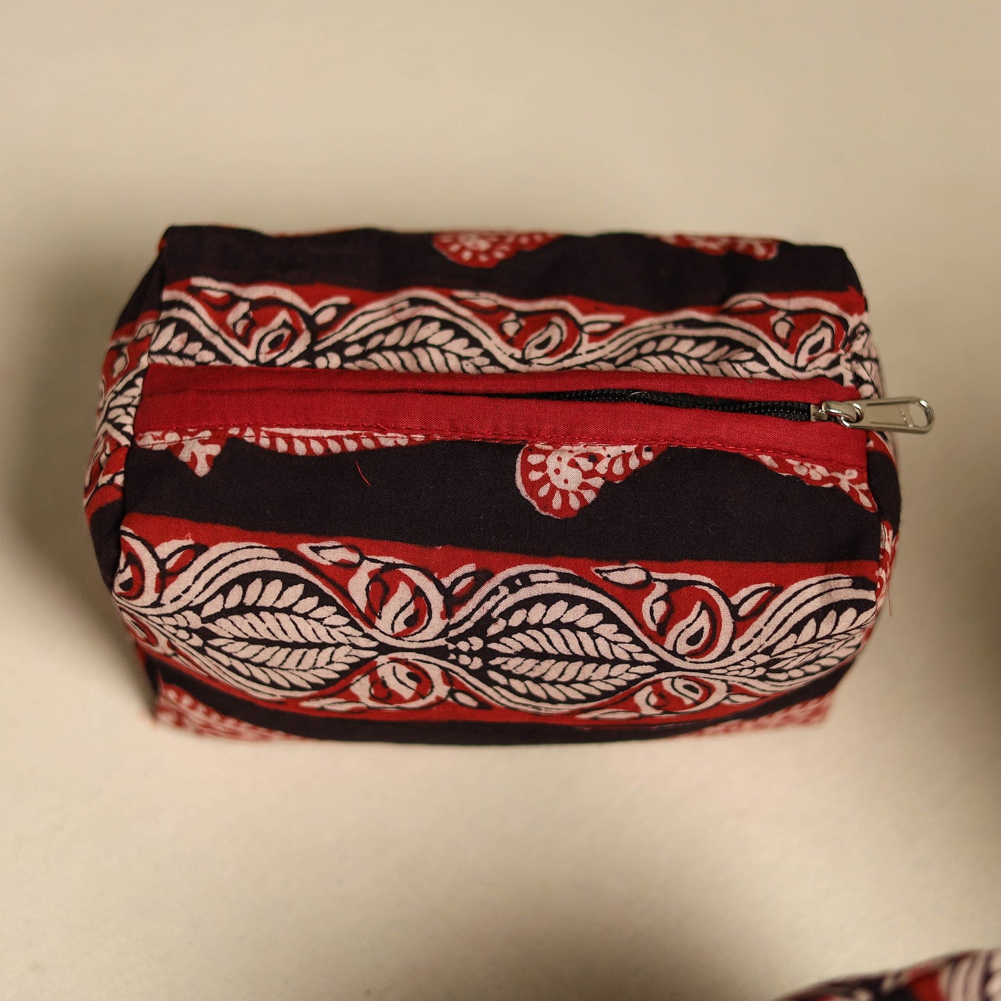 Red Multipurpose Handmade Toiletry Bags (Set of 3)