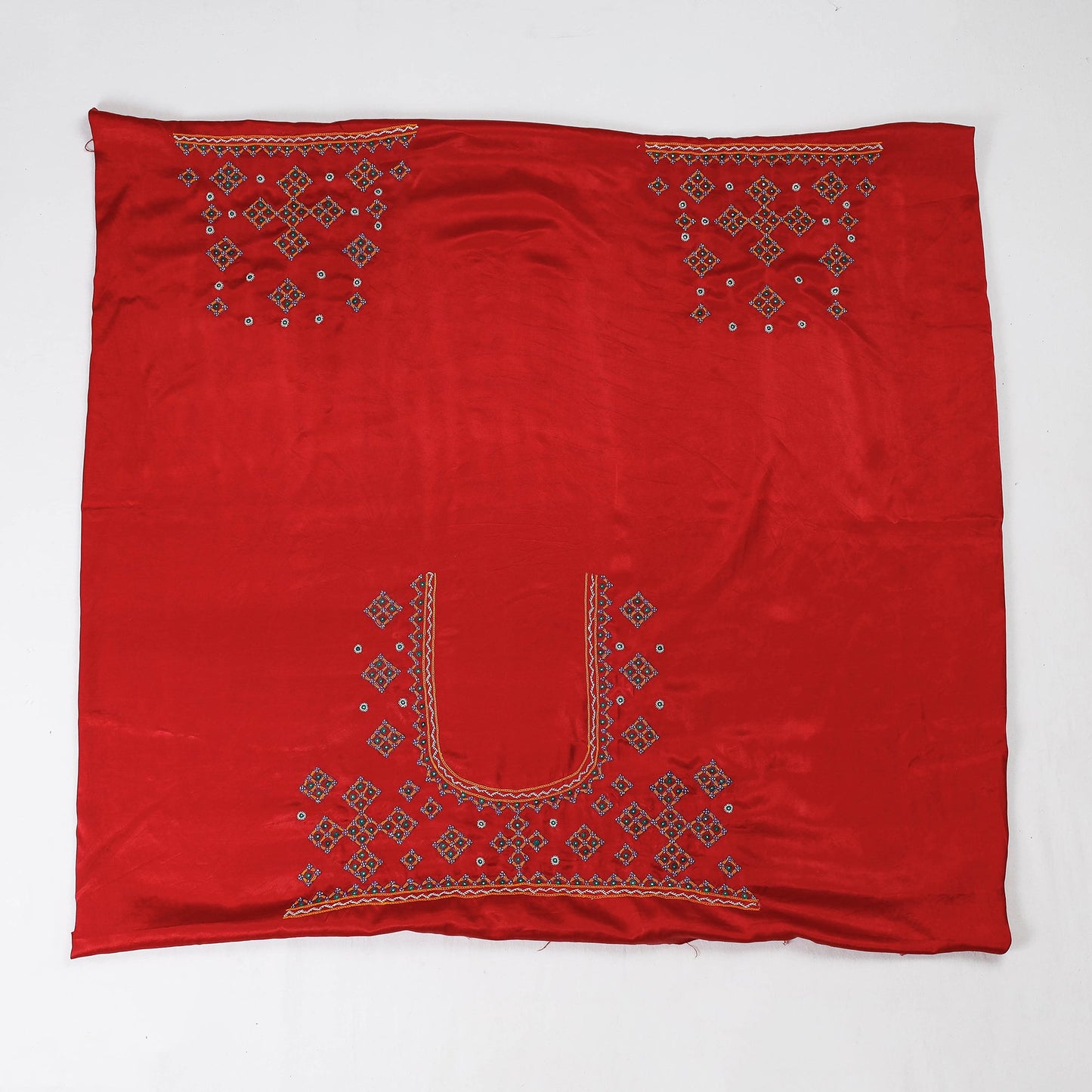 Buy Kutch Mirror Work Mashru Silk Blouse Piece