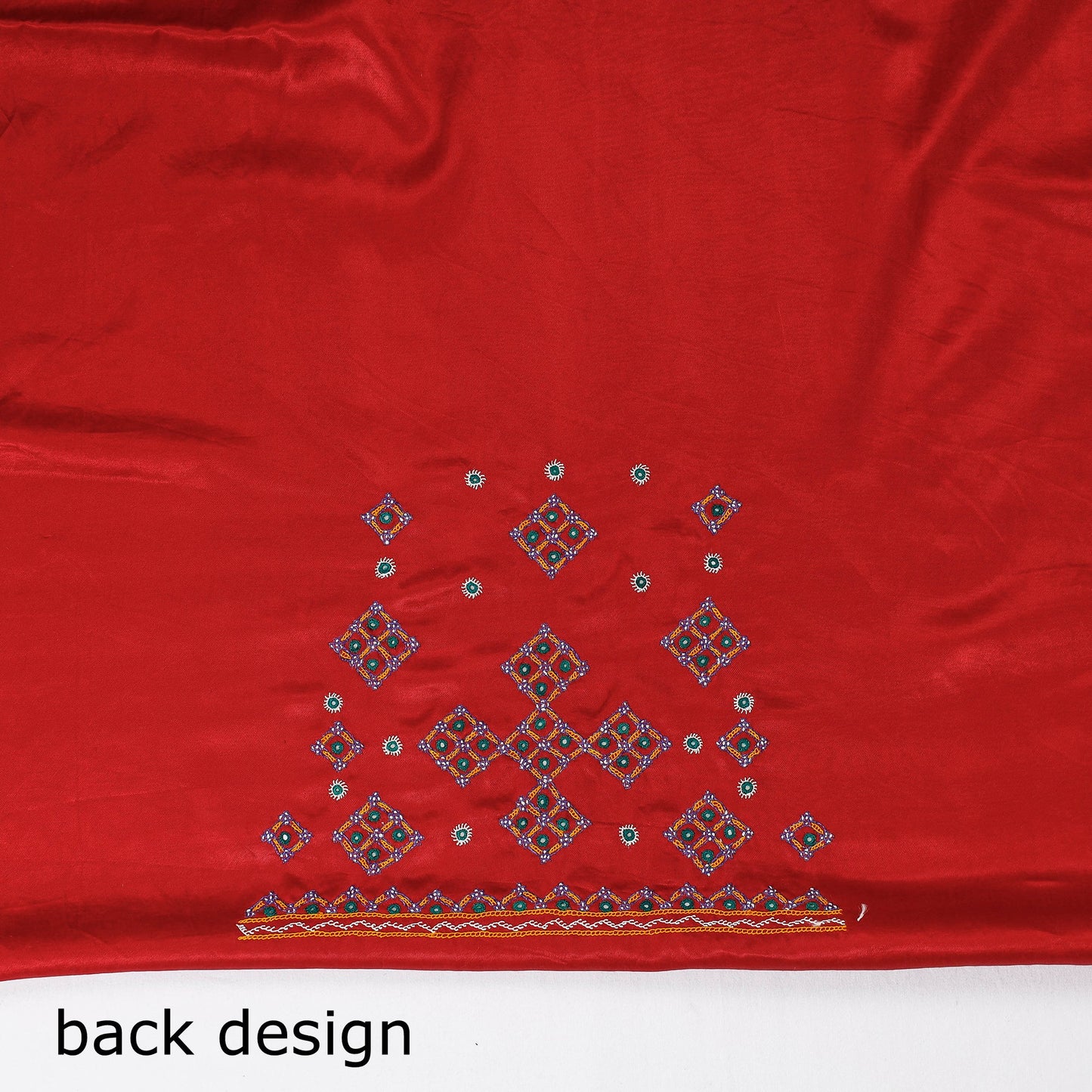Buy Kutch Mirror Work Mashru Silk Blouse Piece