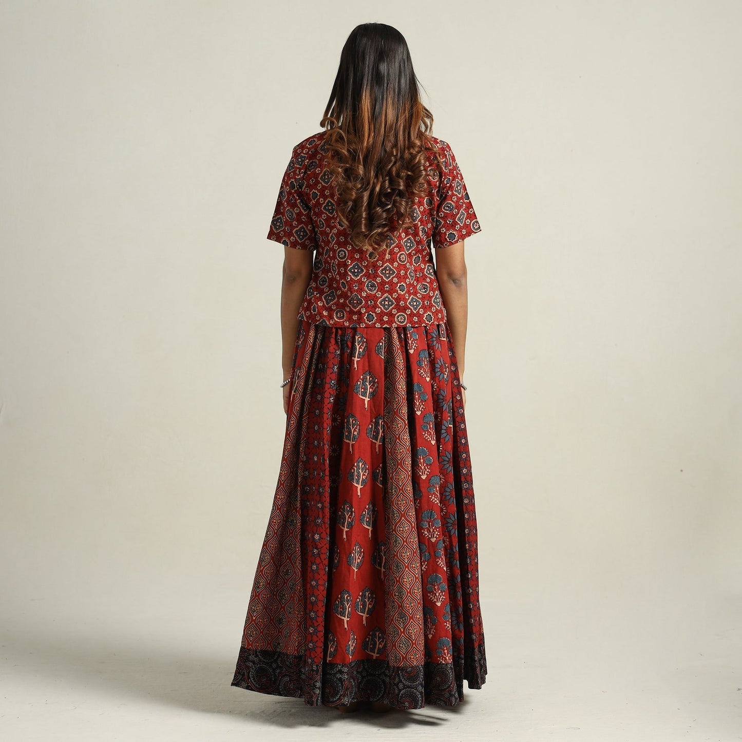 Ajrakh Patchwork Skirt