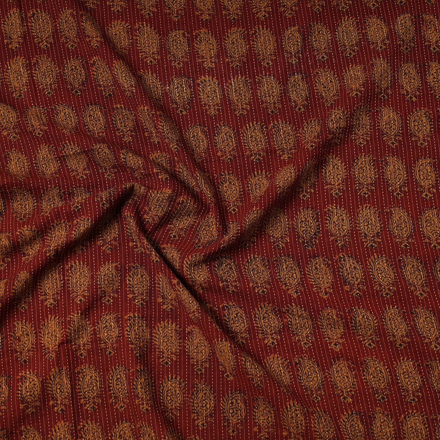 Bagh Block Printed Kantha Style Cotton Precut Fabric 84