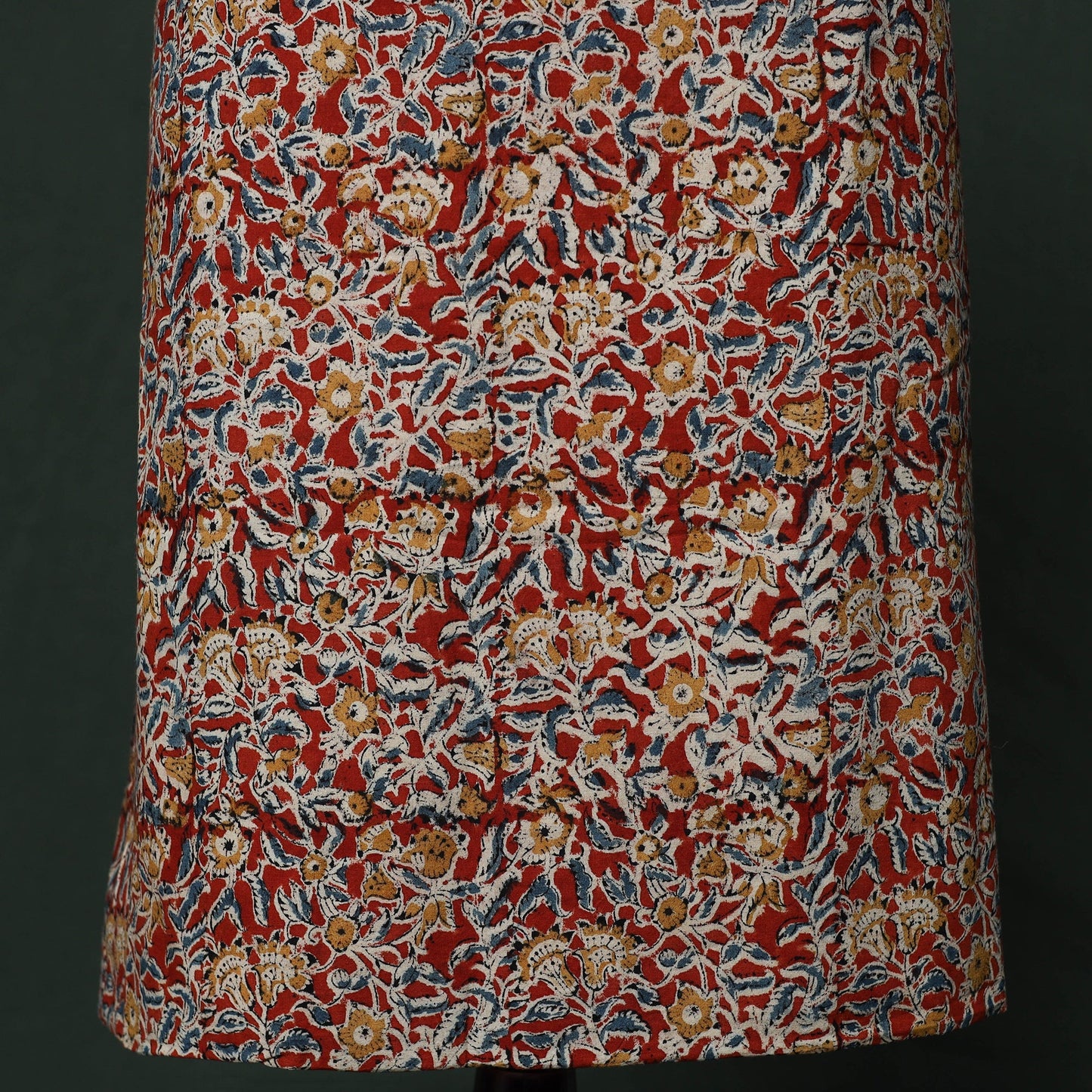 Natural dyed block print cotton pedana kalamkari 2pc
