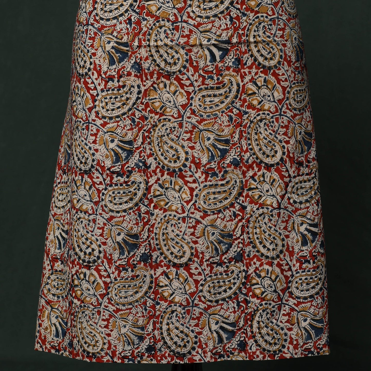 Natural dyed block print cotton pedana kalamkari 2pc