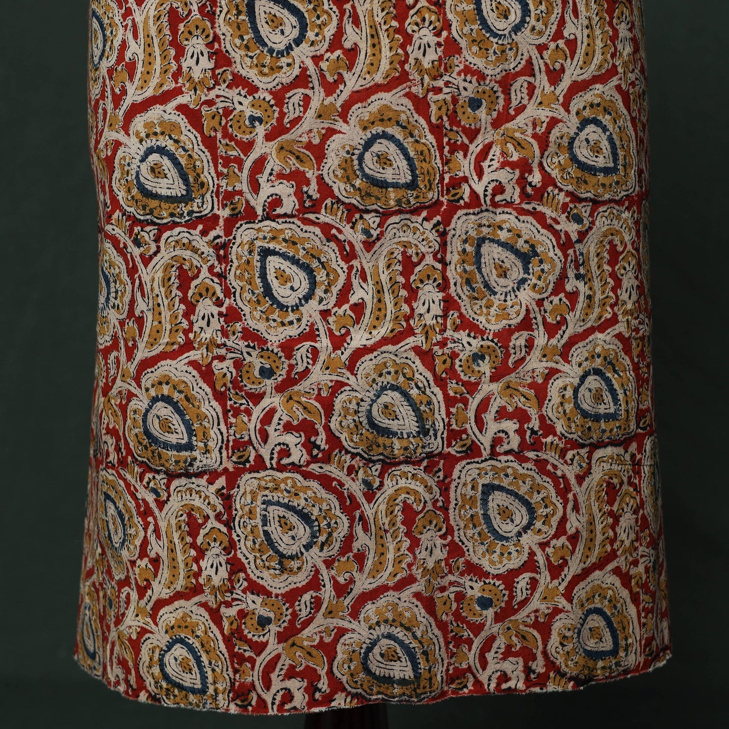 Natural dyed block print cotton pedana kalamkari 2pc