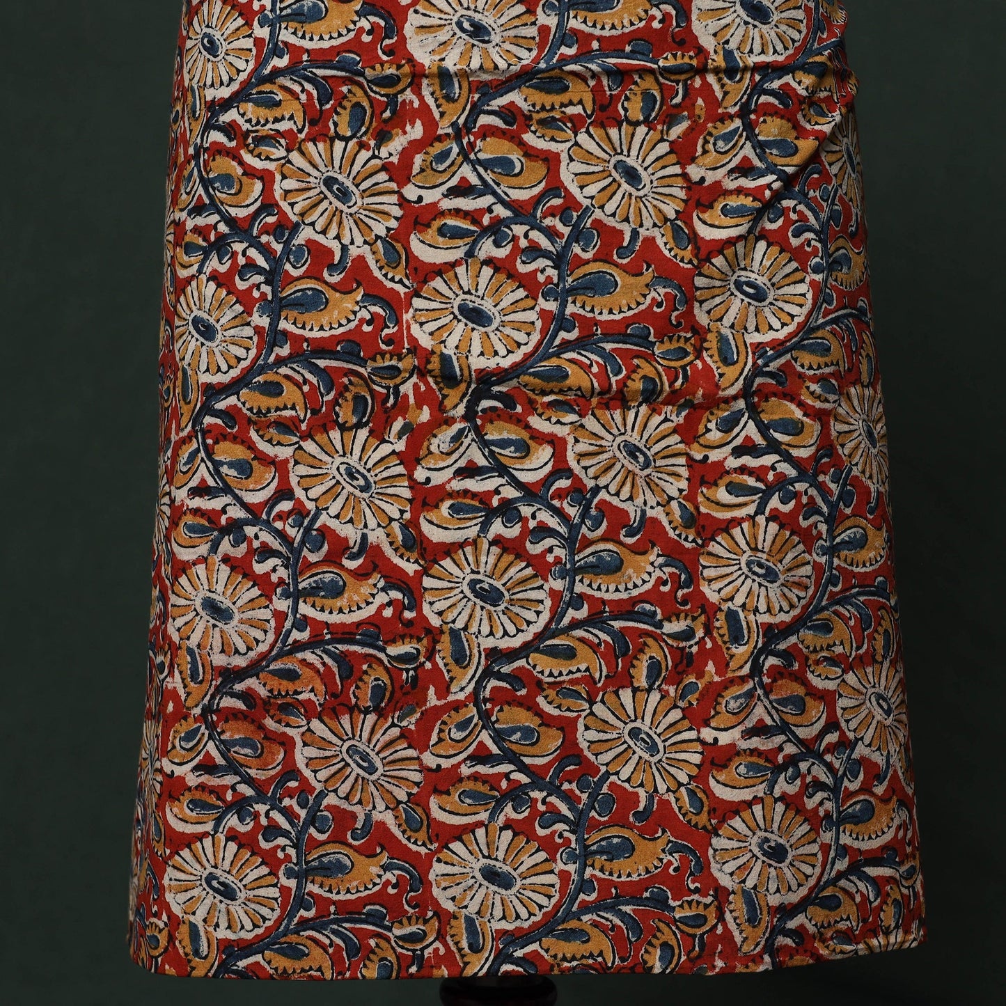 Natural dyed block print cotton pedana kalamkari 2pc