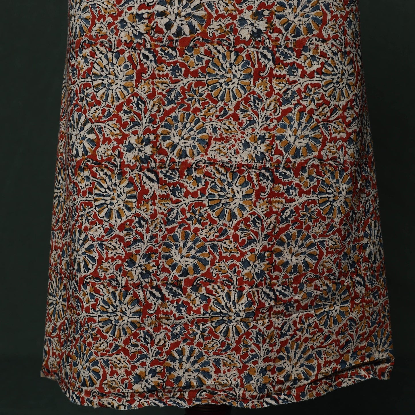 Natural dyed block print cotton pedana kalamkari 2pc