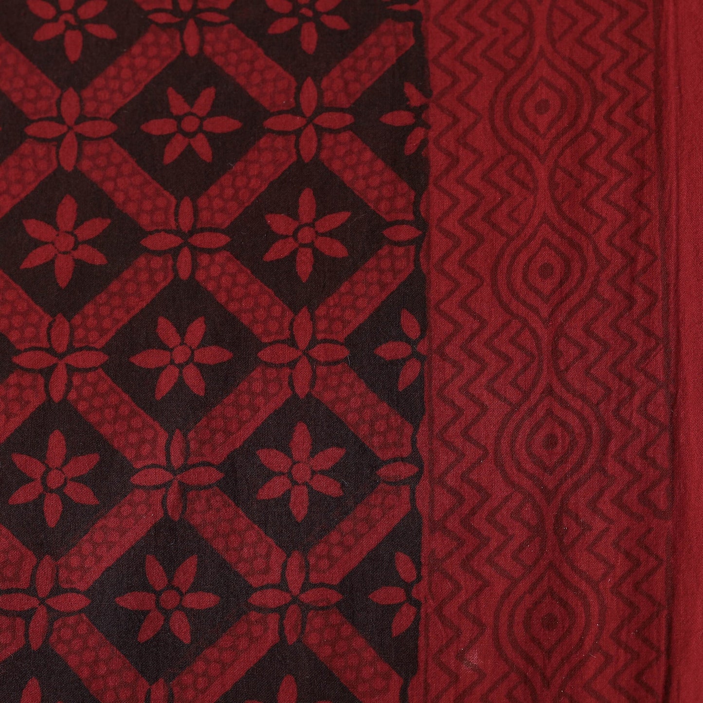 Natural dyed cotton hand bagh fabric 06 - handcrafted