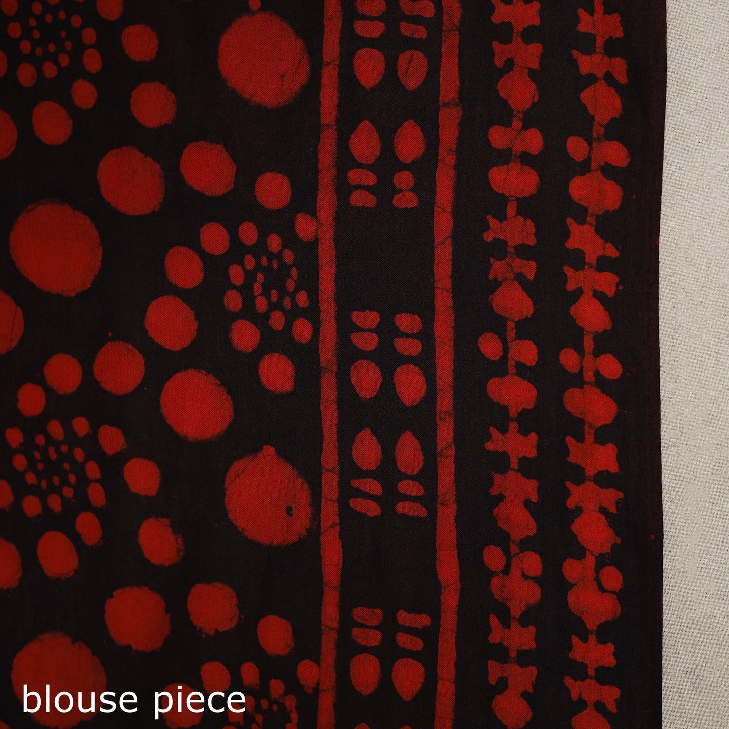 Red - natural dyed cotton pipad saree 12 - handcrafted