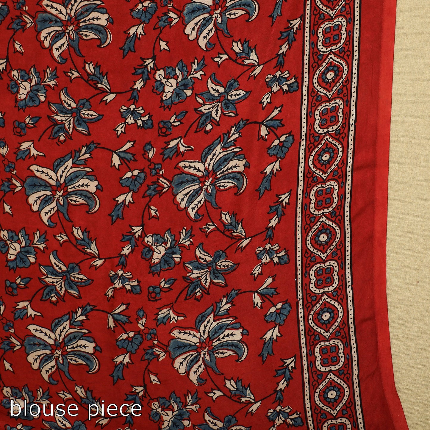 Natural Dyed Block Print Modal Silk Ajrakh Saree