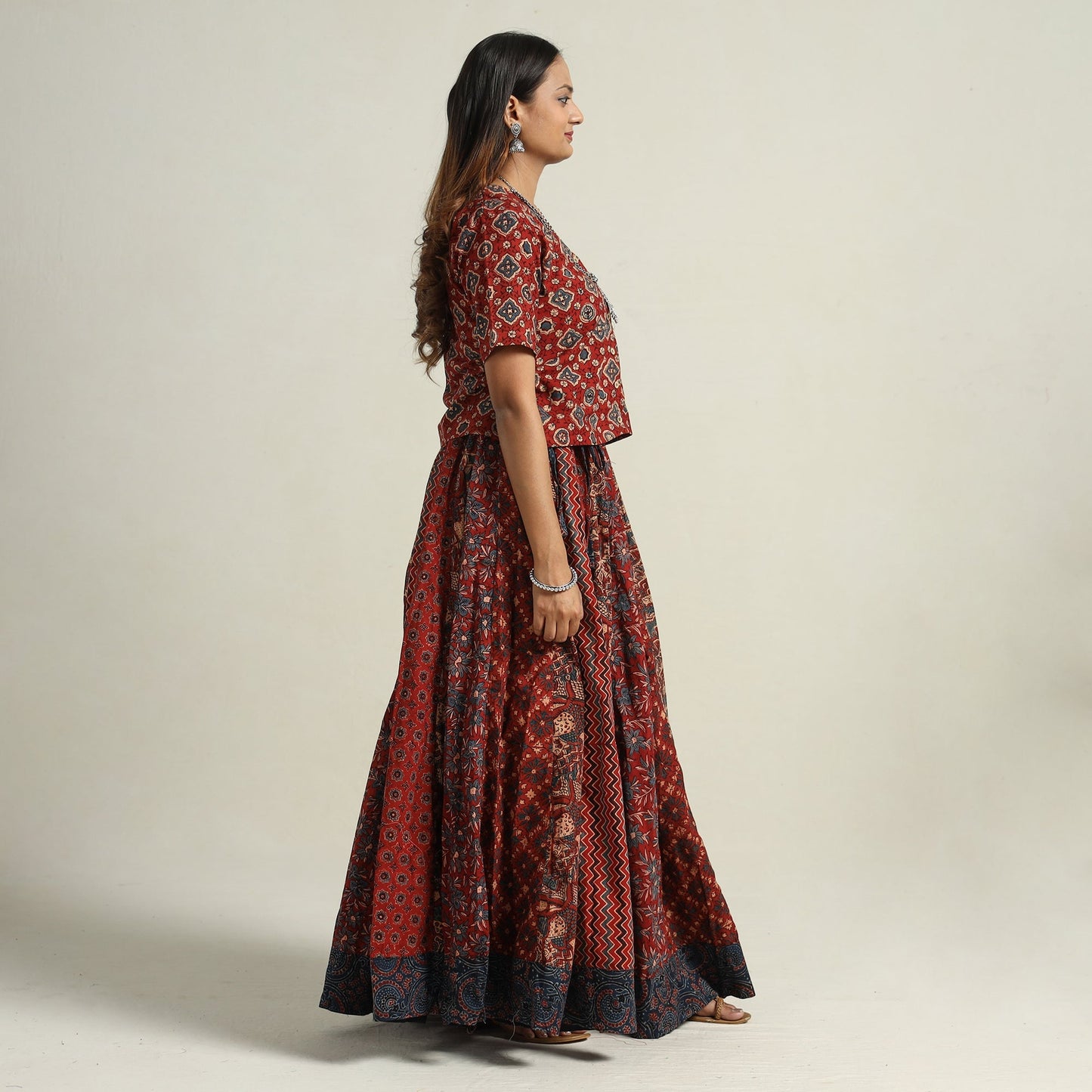 Ajrakh Patchwork Skirt