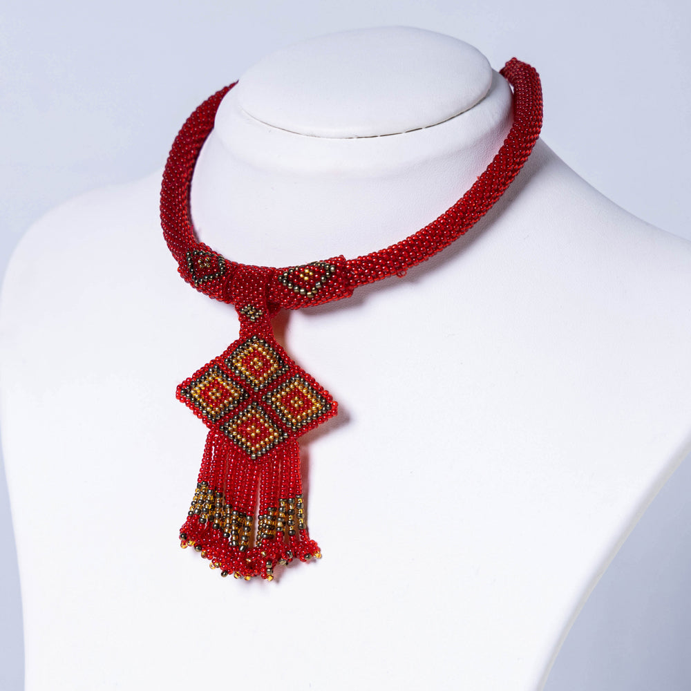 Neemuch Handmade Beadwork Jali Necklace