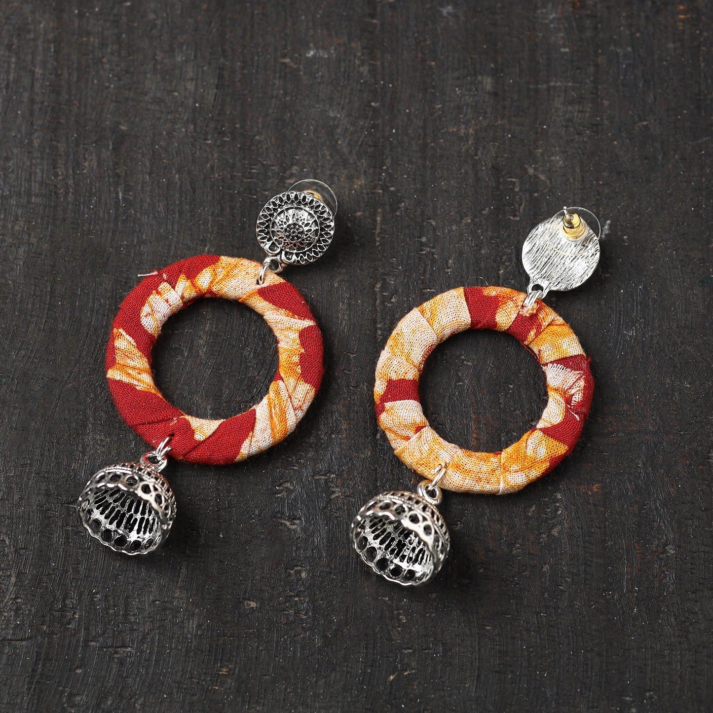 Red - noseen gs fabart handmade earrings - handcrafted