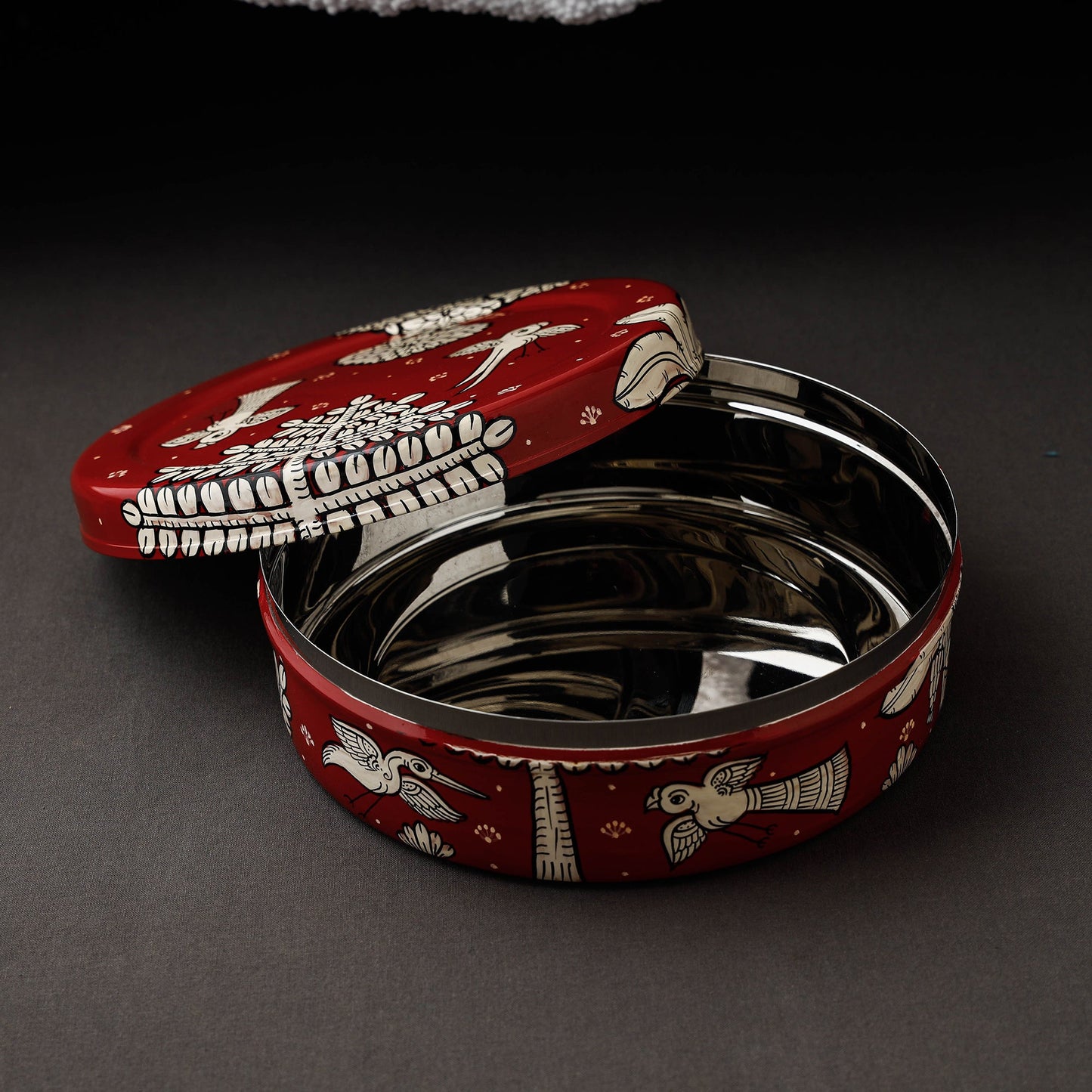 Odisha Pattachitra Handpainted Stainless Steel Casserole