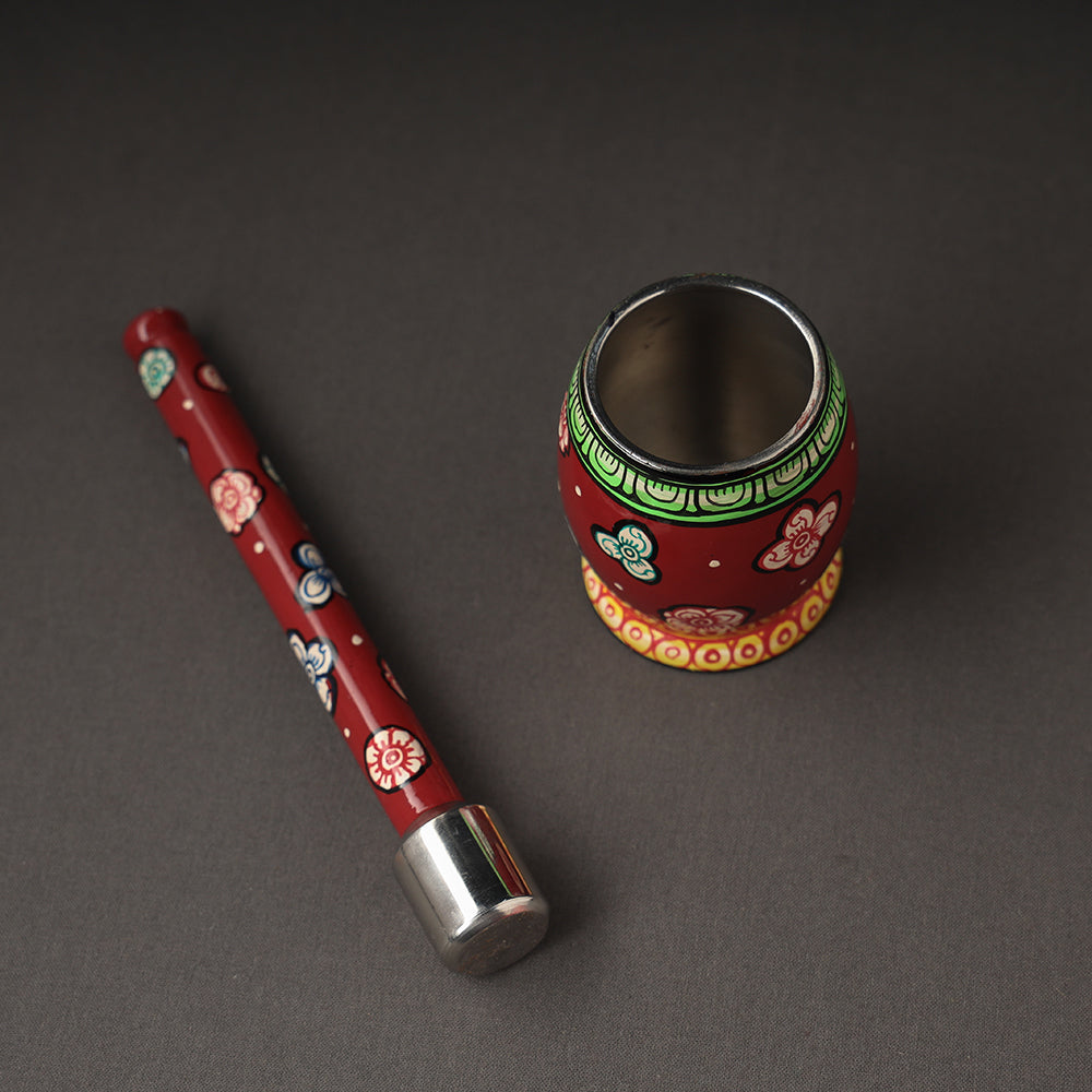 Odisha Pattachitra Painting Stainless Steel Toral Khalbatta Dholak