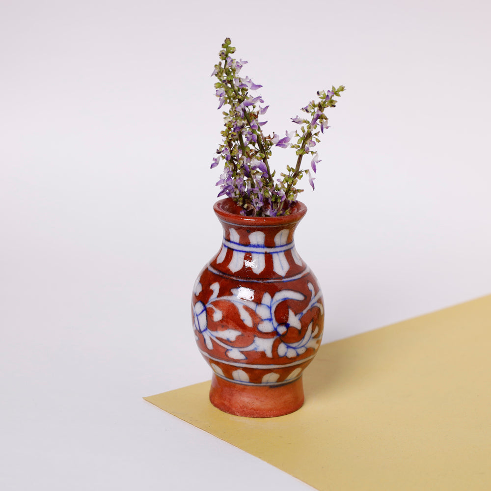 Original Blue Pottery Ceramic Vase