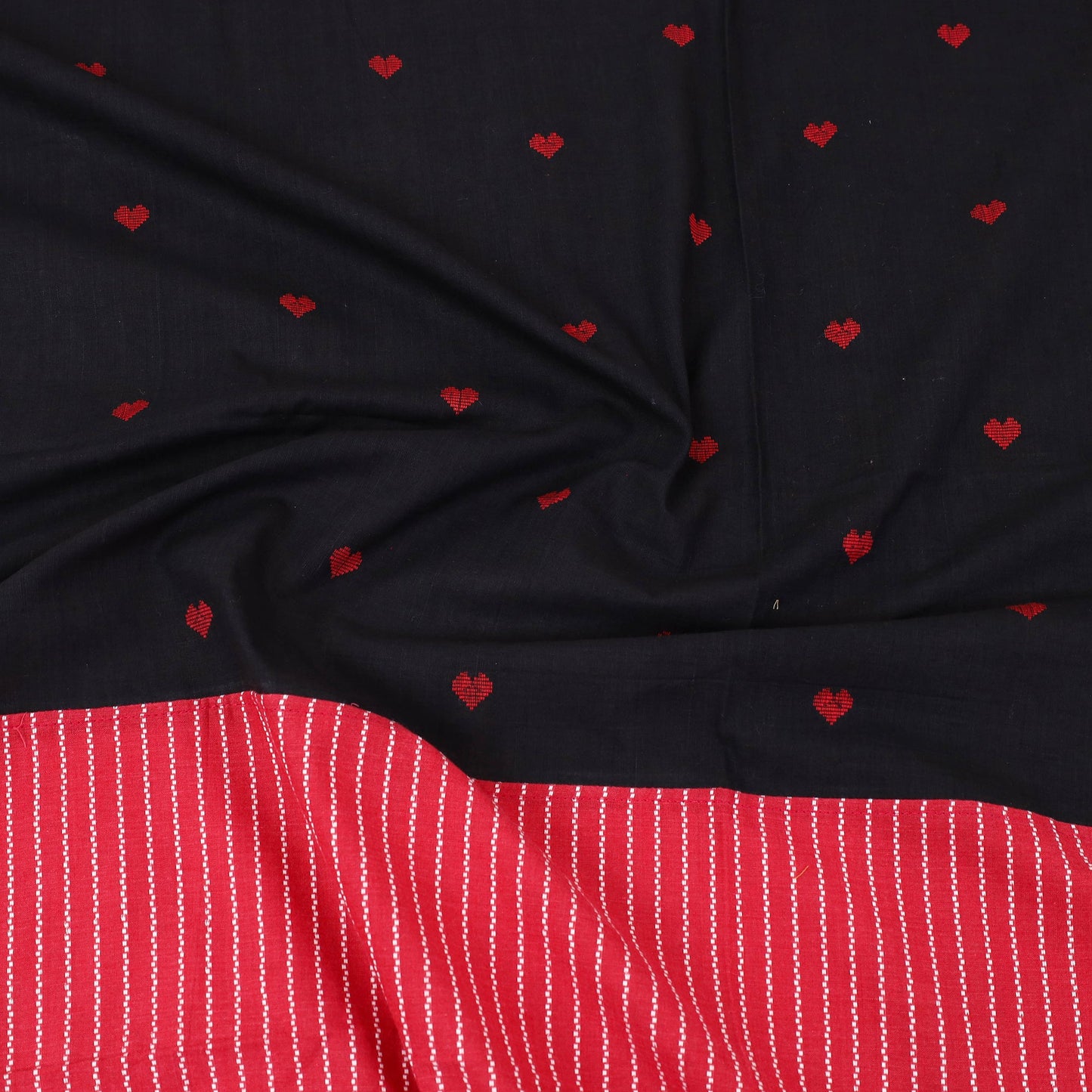 Buy Red Patchwork Cotton Double Jacquard Bed Sheet Set