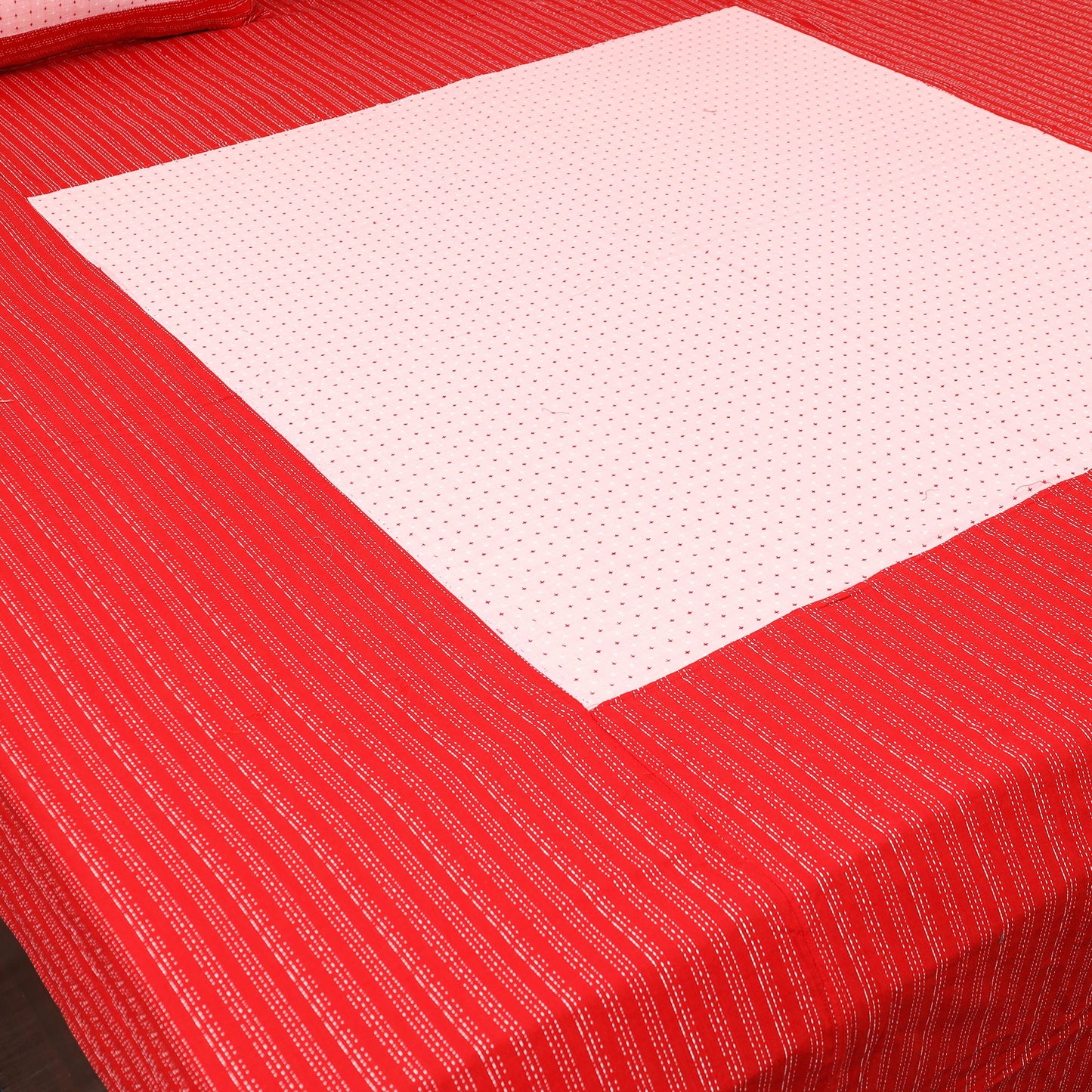 Buy Patchwork Cotton Double Jacquard Bedsheet Set