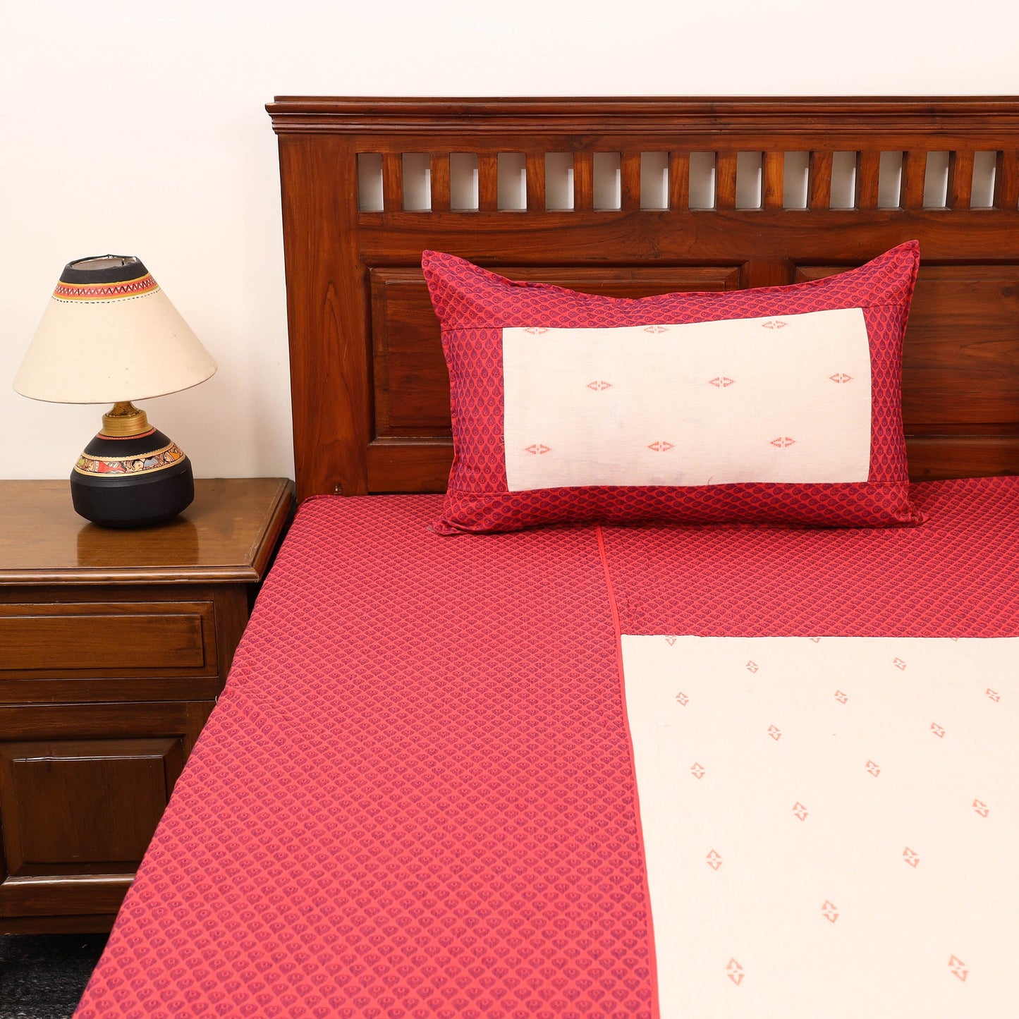 Patchwork Cotton Double Jacquard Bedsheet Set