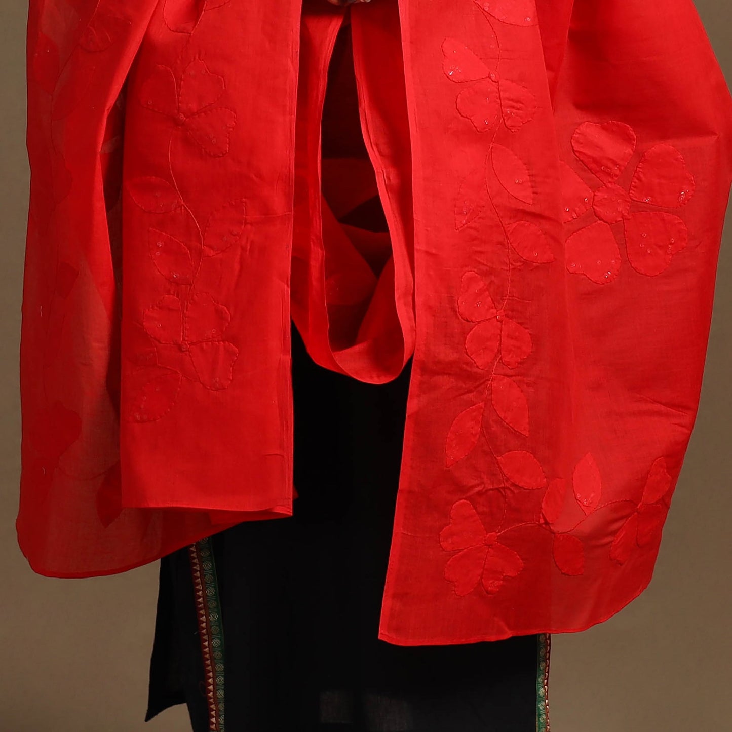 Buy Patti Kaam Cotton Applique Work Dupatta