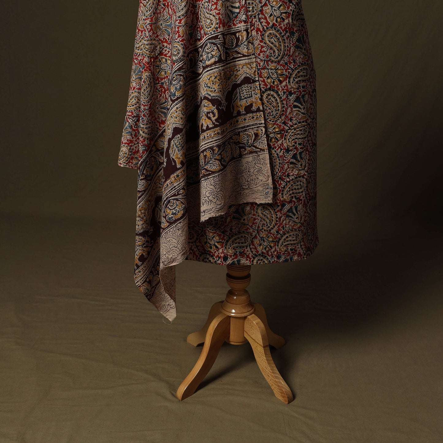 Pedana hand block print natural dyed cotton kalamkari 2pc