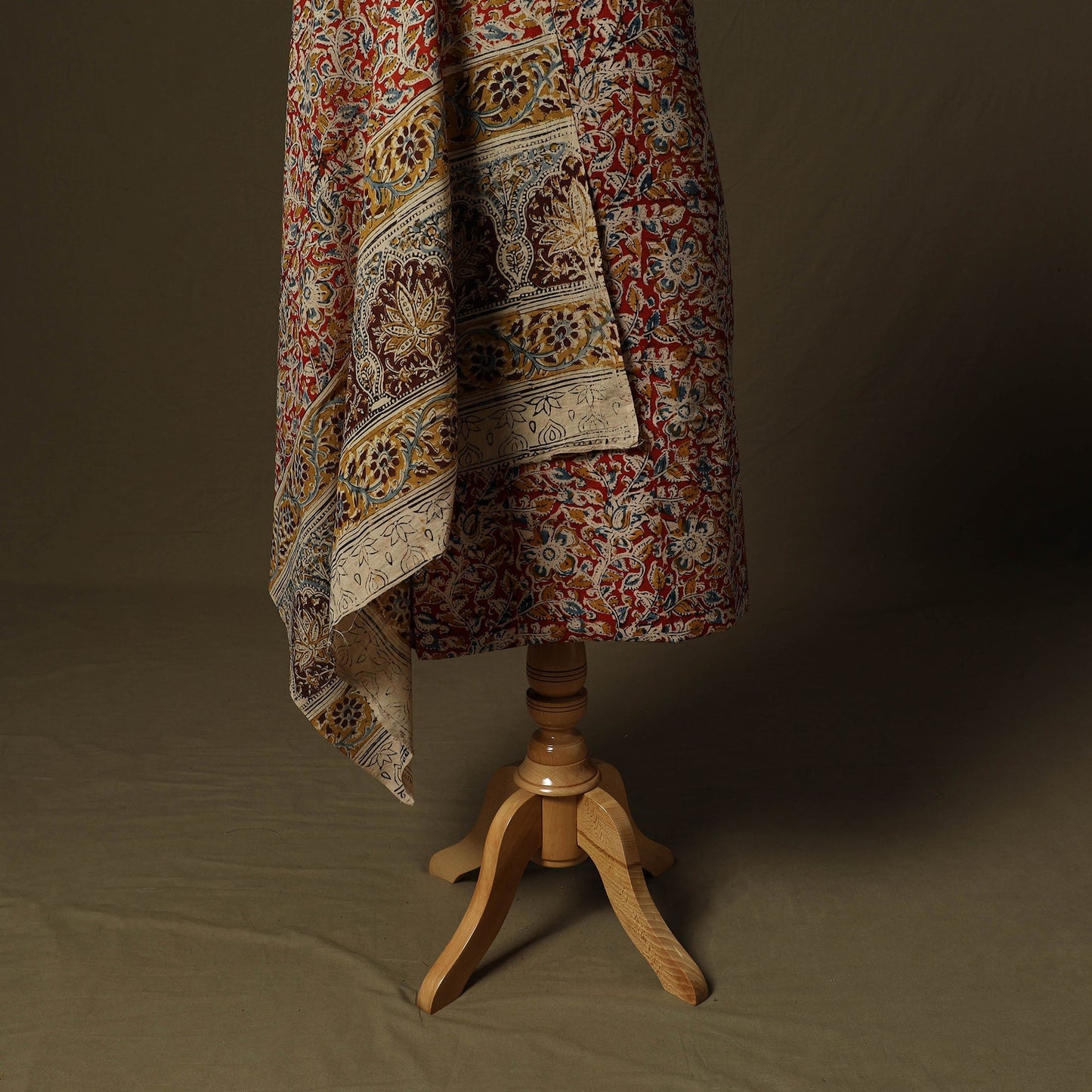 Pedana hand block print natural dyed cotton kalamkari 2pc