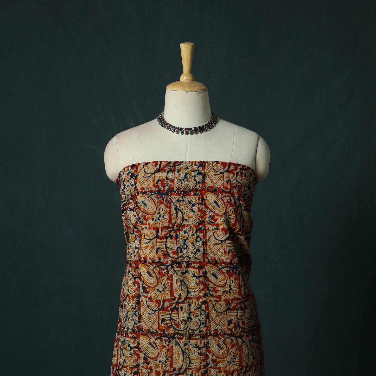 Pedana hand block print natural dyed cotton kalamkari 2pc