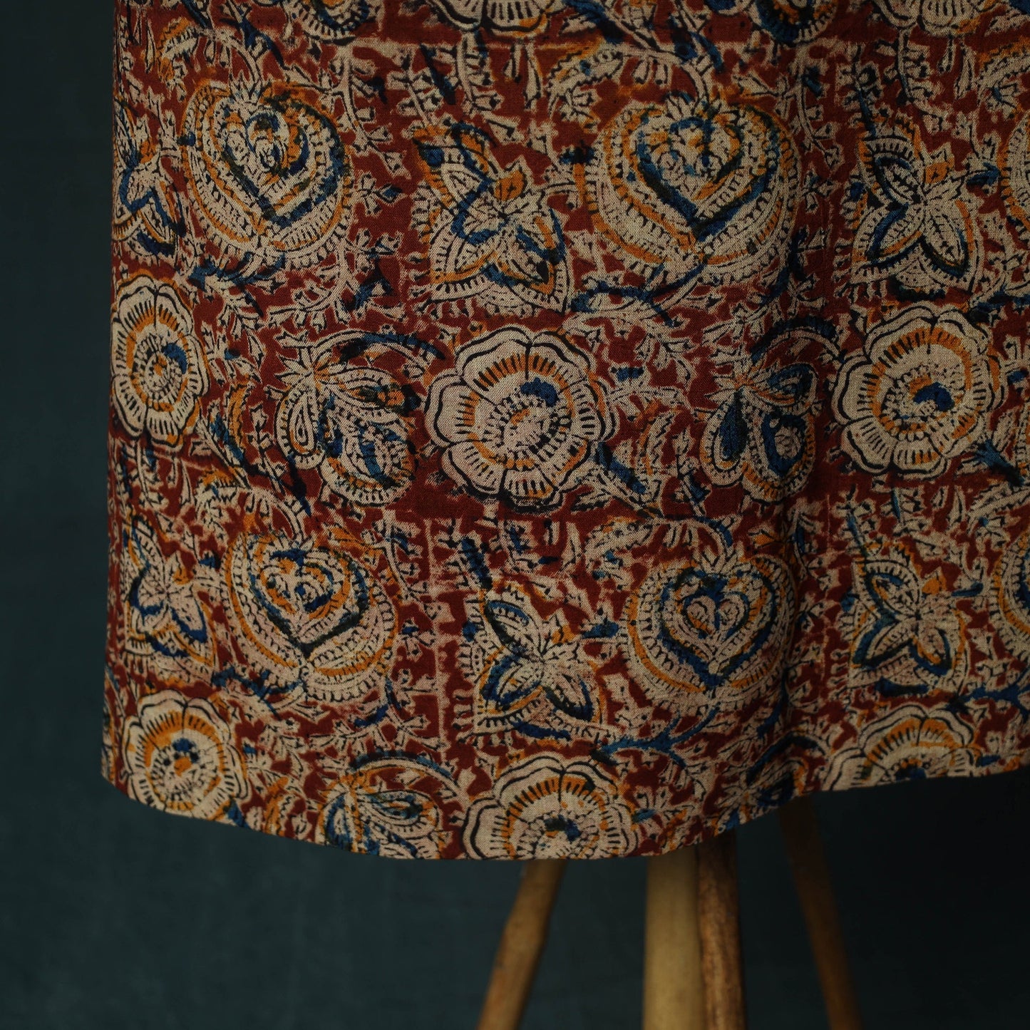Pedana hand block print natural dyed cotton kalamkari 2pc