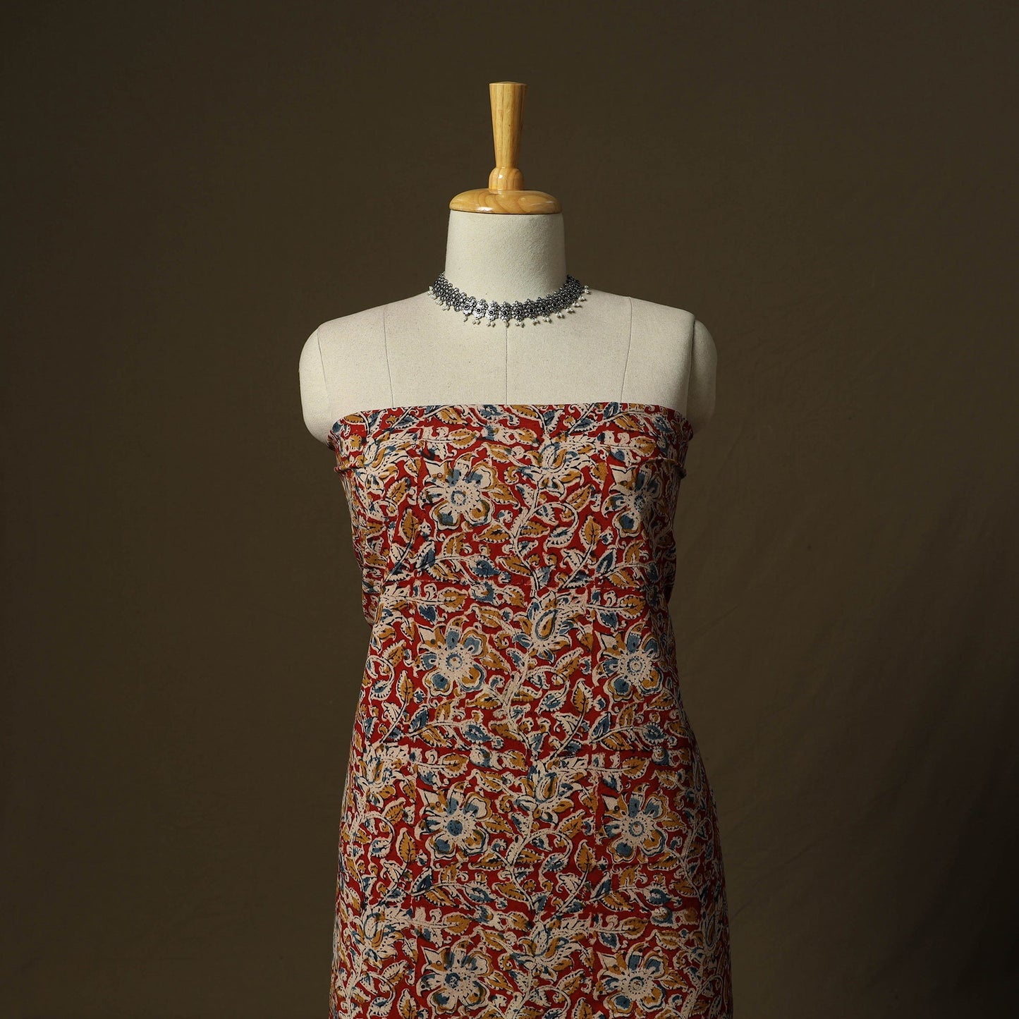 Pedana hand block print natural dyed cotton kalamkari 2pc