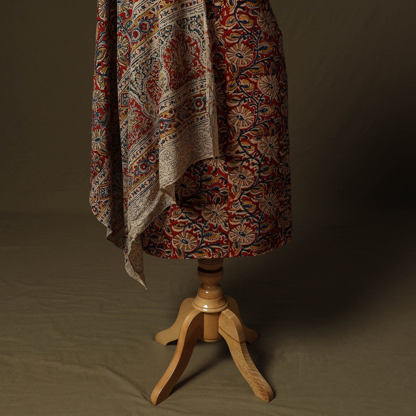 Pedana hand block print natural dyed cotton kalamkari 2pc
