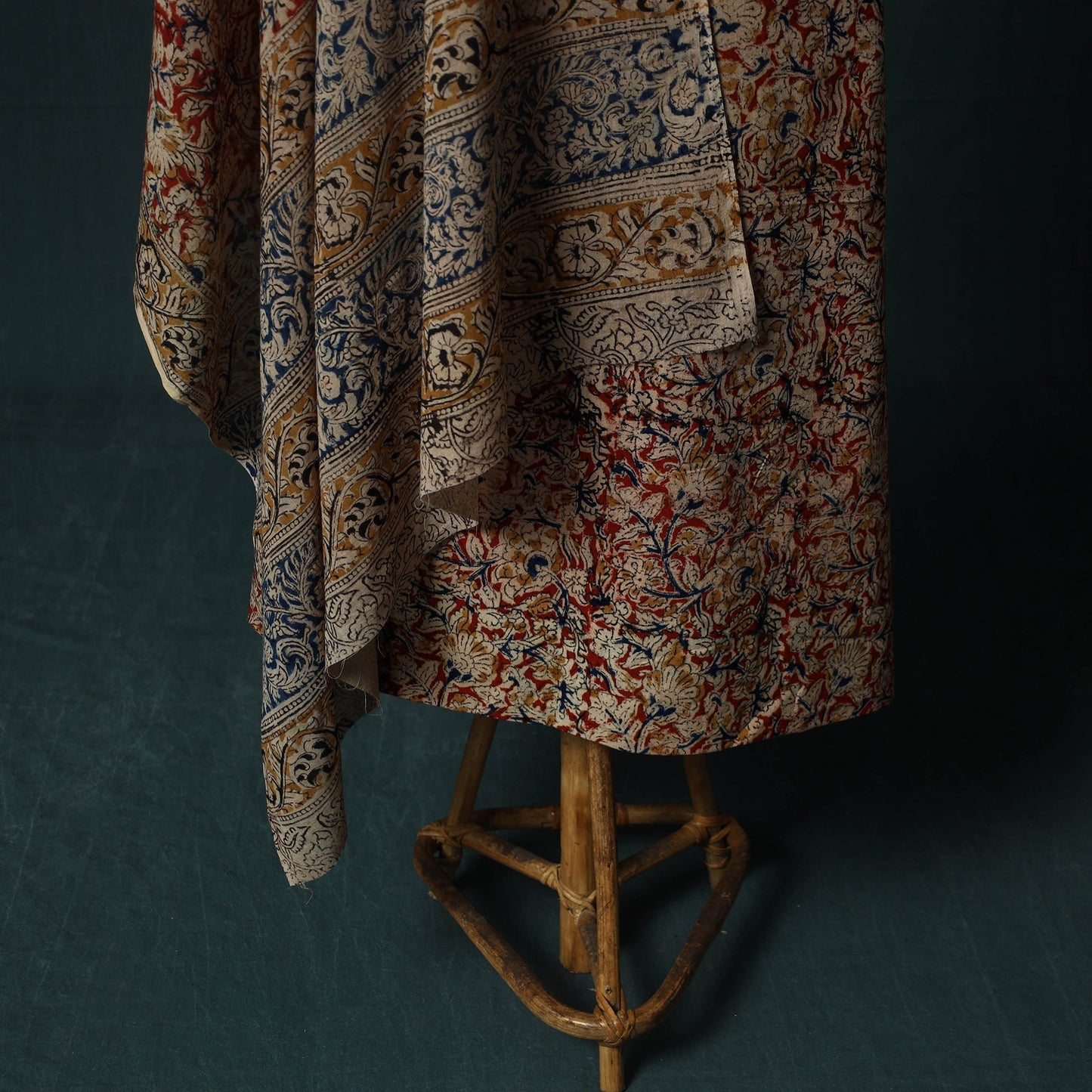 Pedana hand block print natural dyed cotton kalamkari 2pc