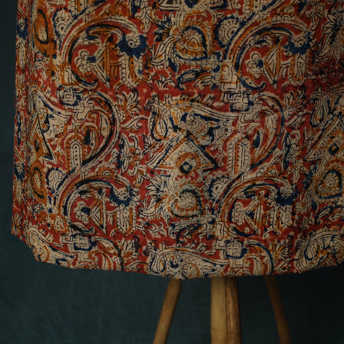 Pedana hand block print natural dyed cotton kalamkari 2pc