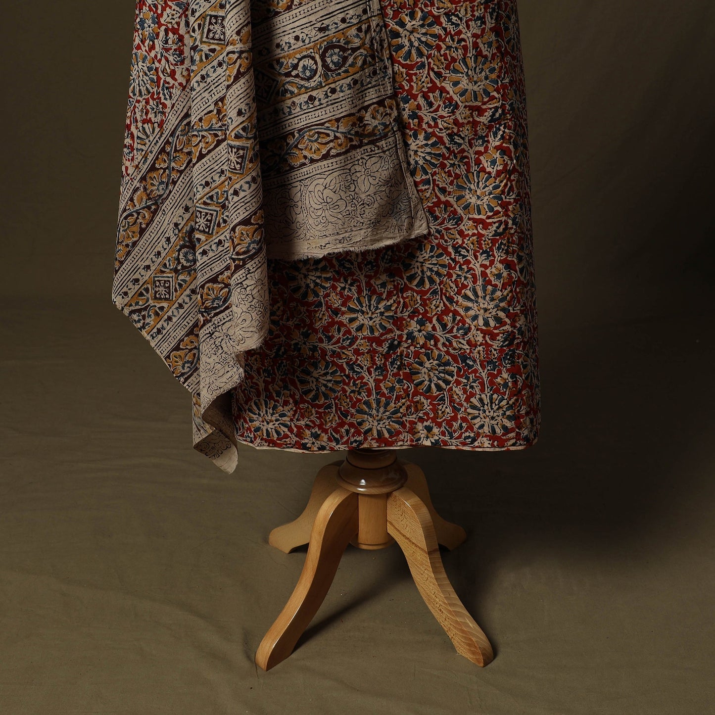 Pedana hand block print natural dyed cotton kalamkari 2pc