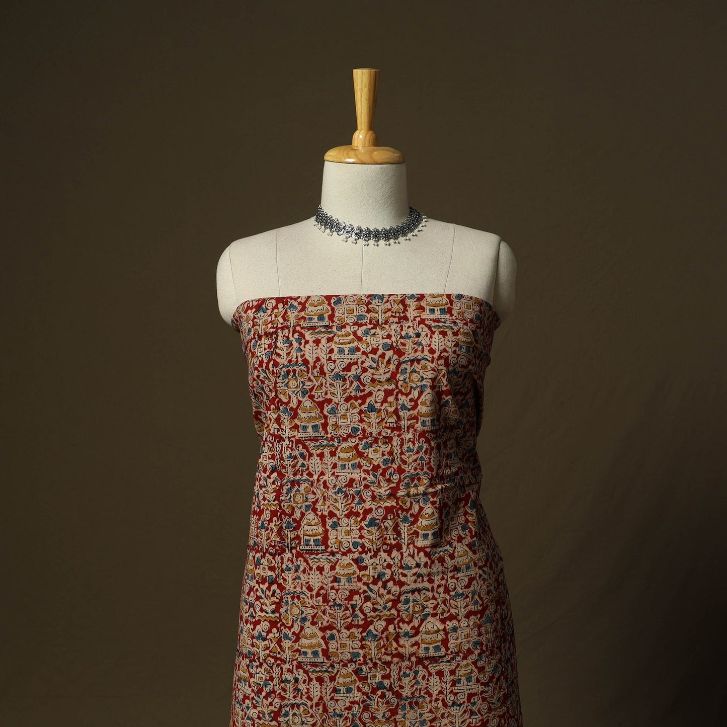 Pedana hand block print natural dyed cotton kalamkari 2pc