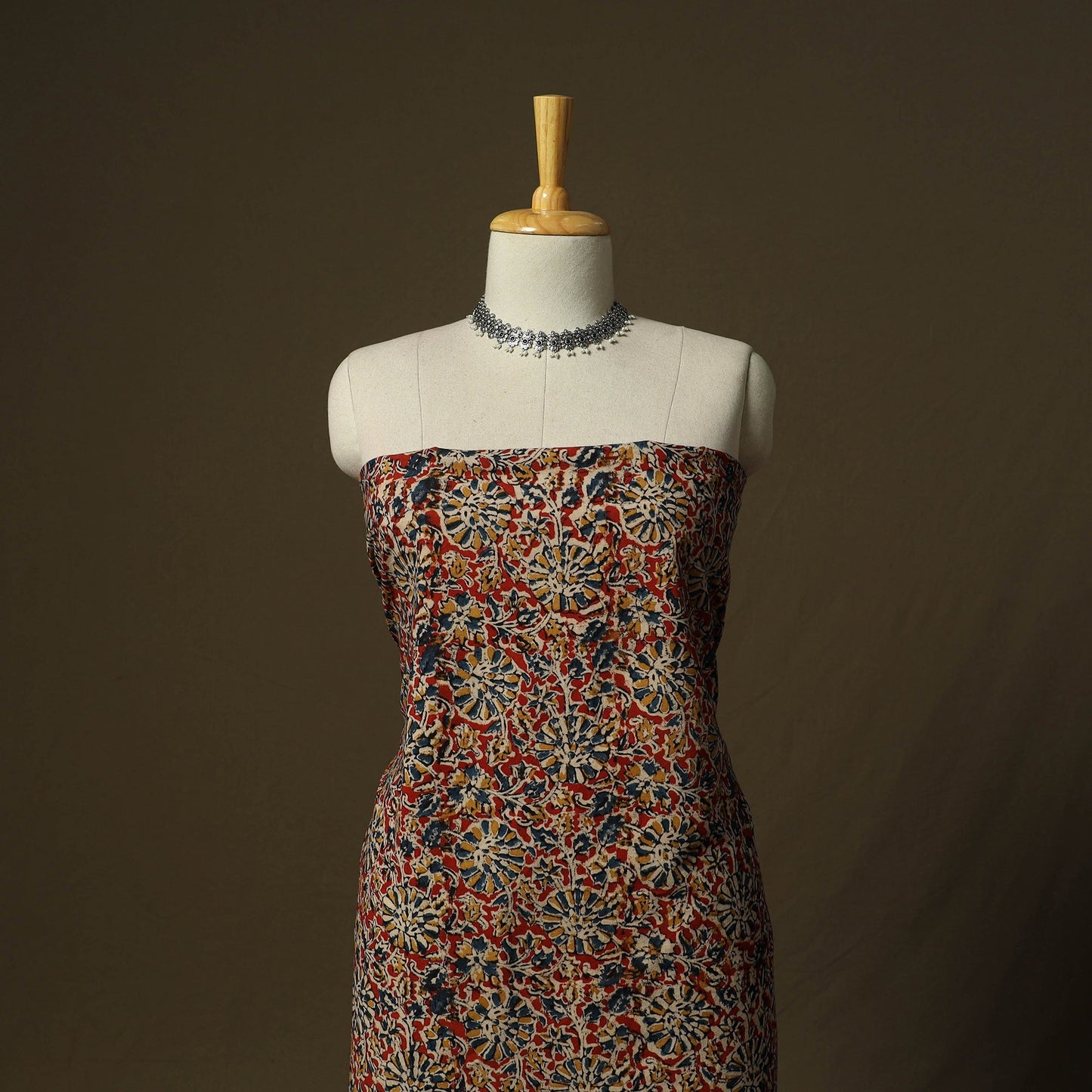 Pedana hand block print natural dyed cotton kalamkari 2pc