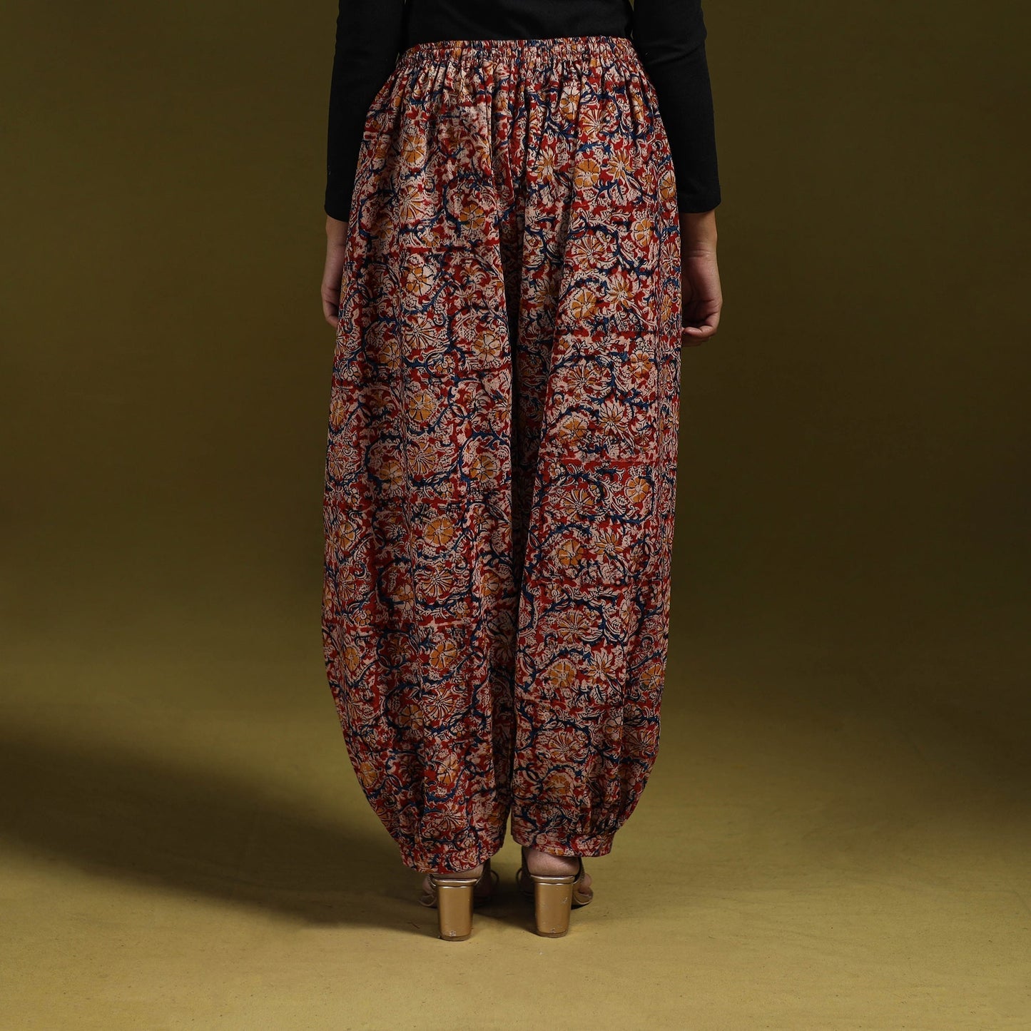 Pedana hand natural dyed cotton kalamkari afghani salwar 11