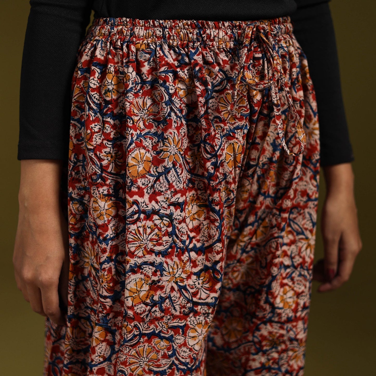 Pedana hand natural dyed cotton kalamkari afghani salwar 11