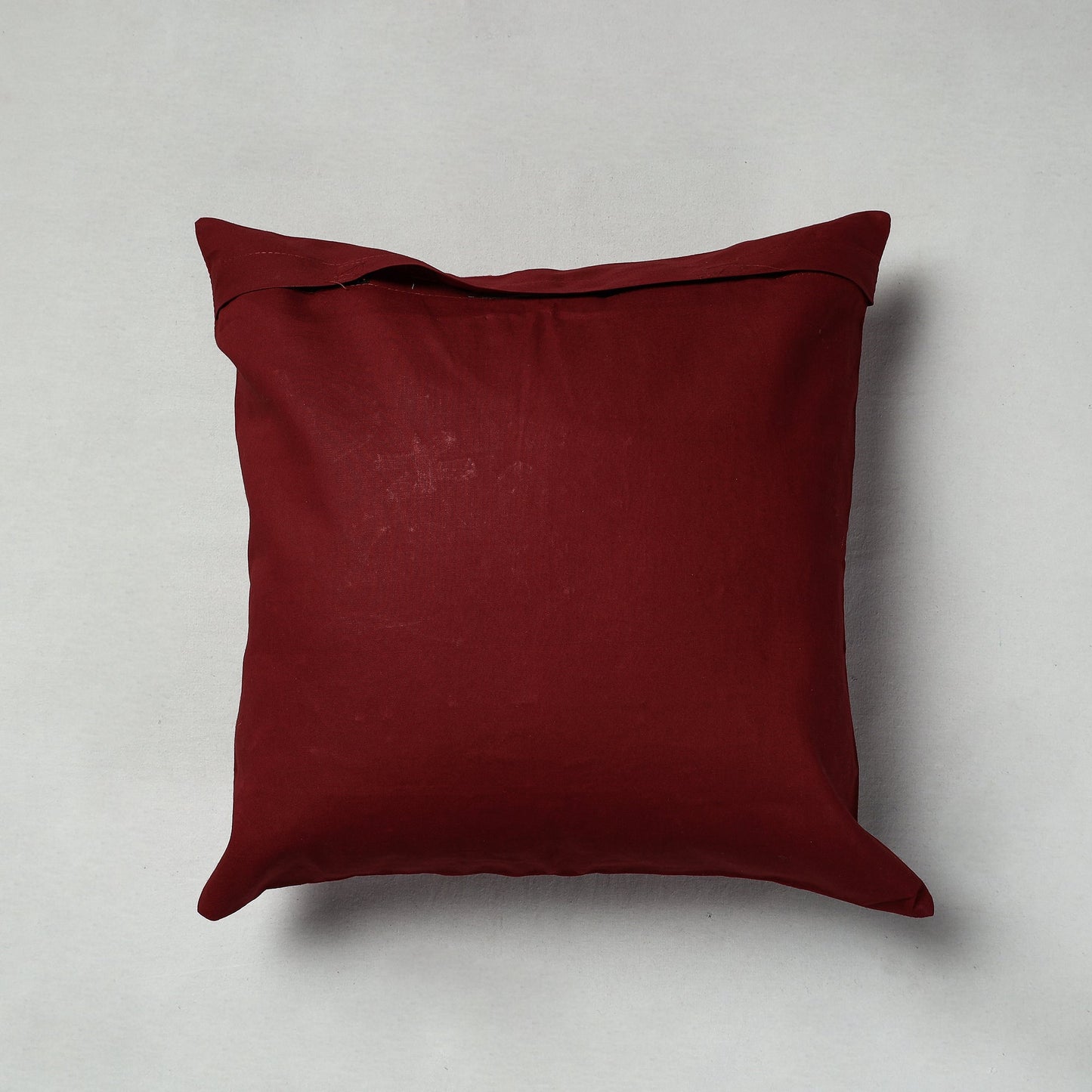Red Pipli Applique Work Cotton Cushion Cover