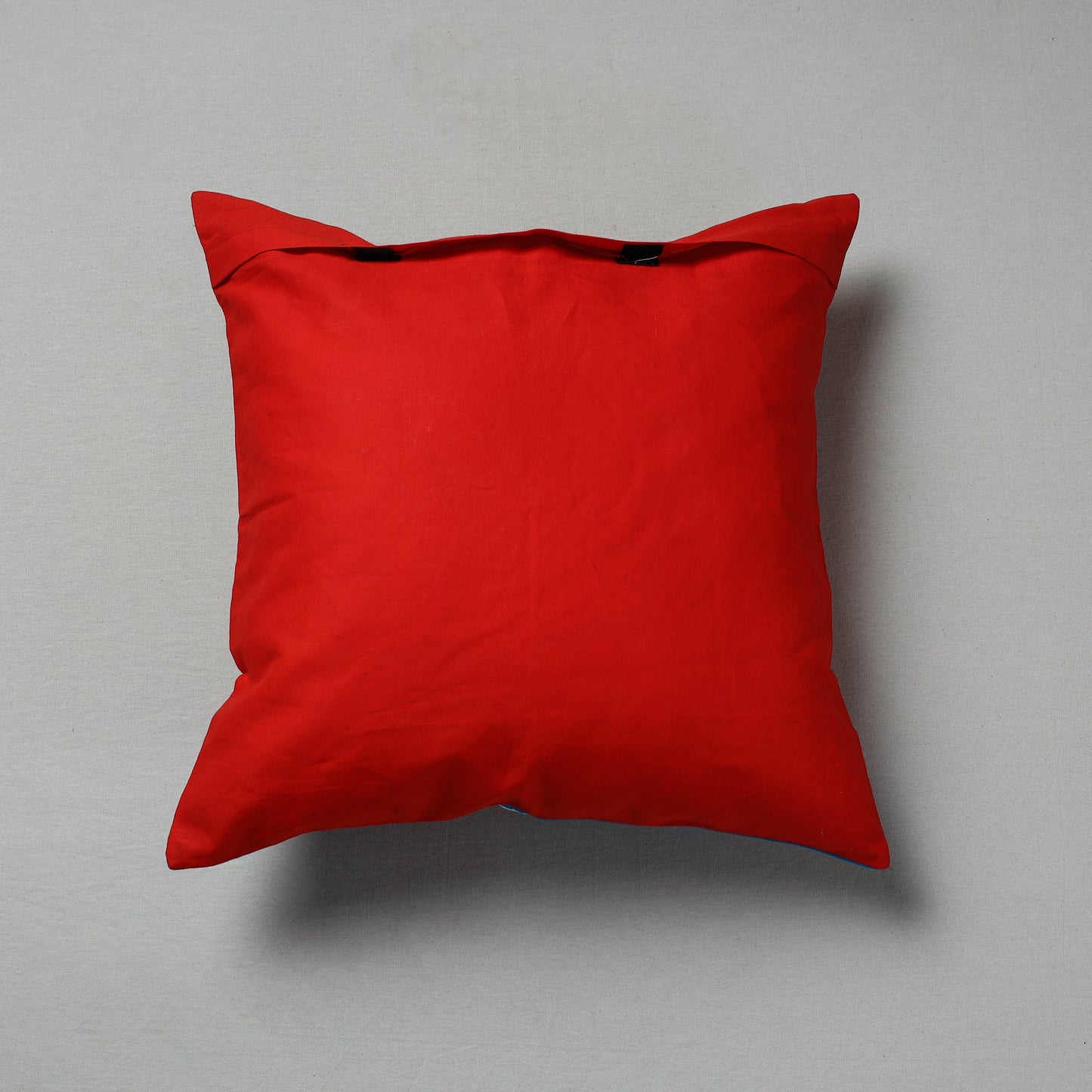 Red Pipli Applique Work Cotton Cushion Cover