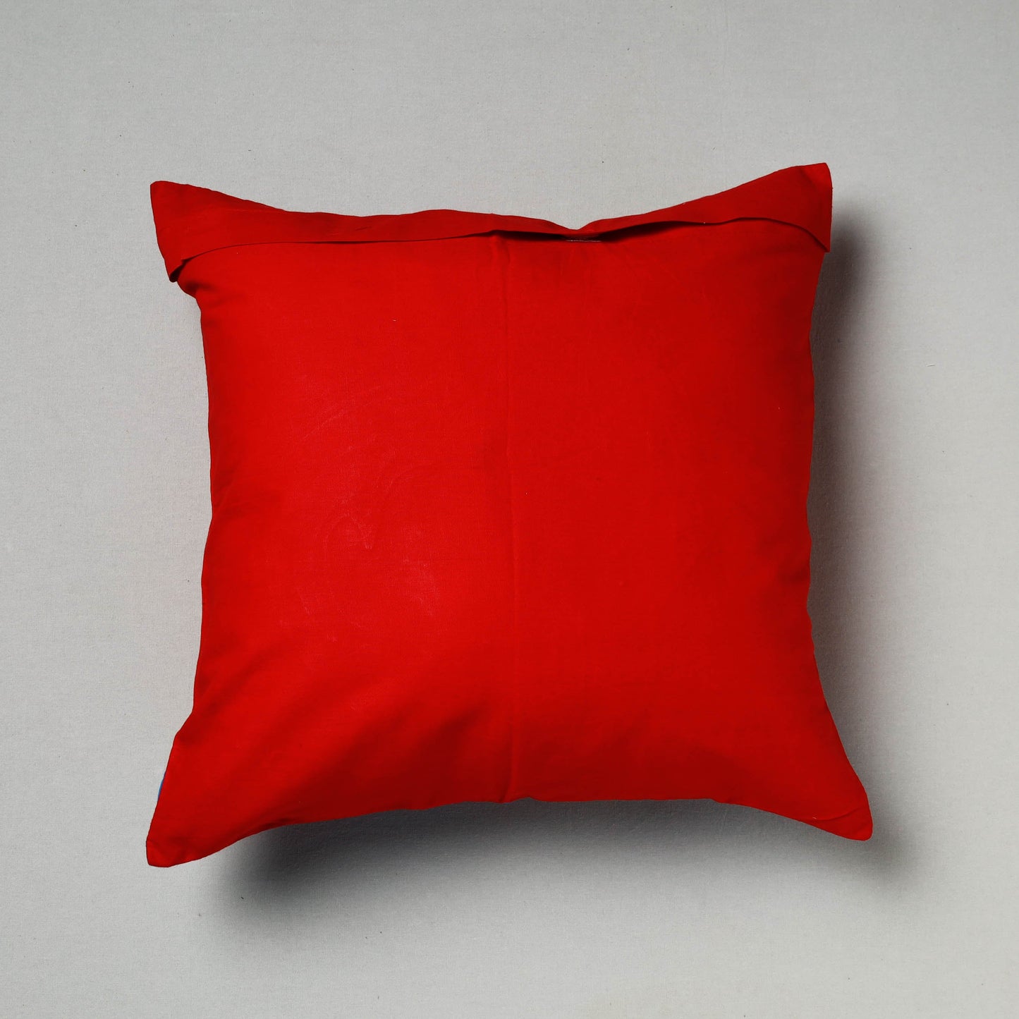 Red Pipli Applique Work Cotton Cushion Cover