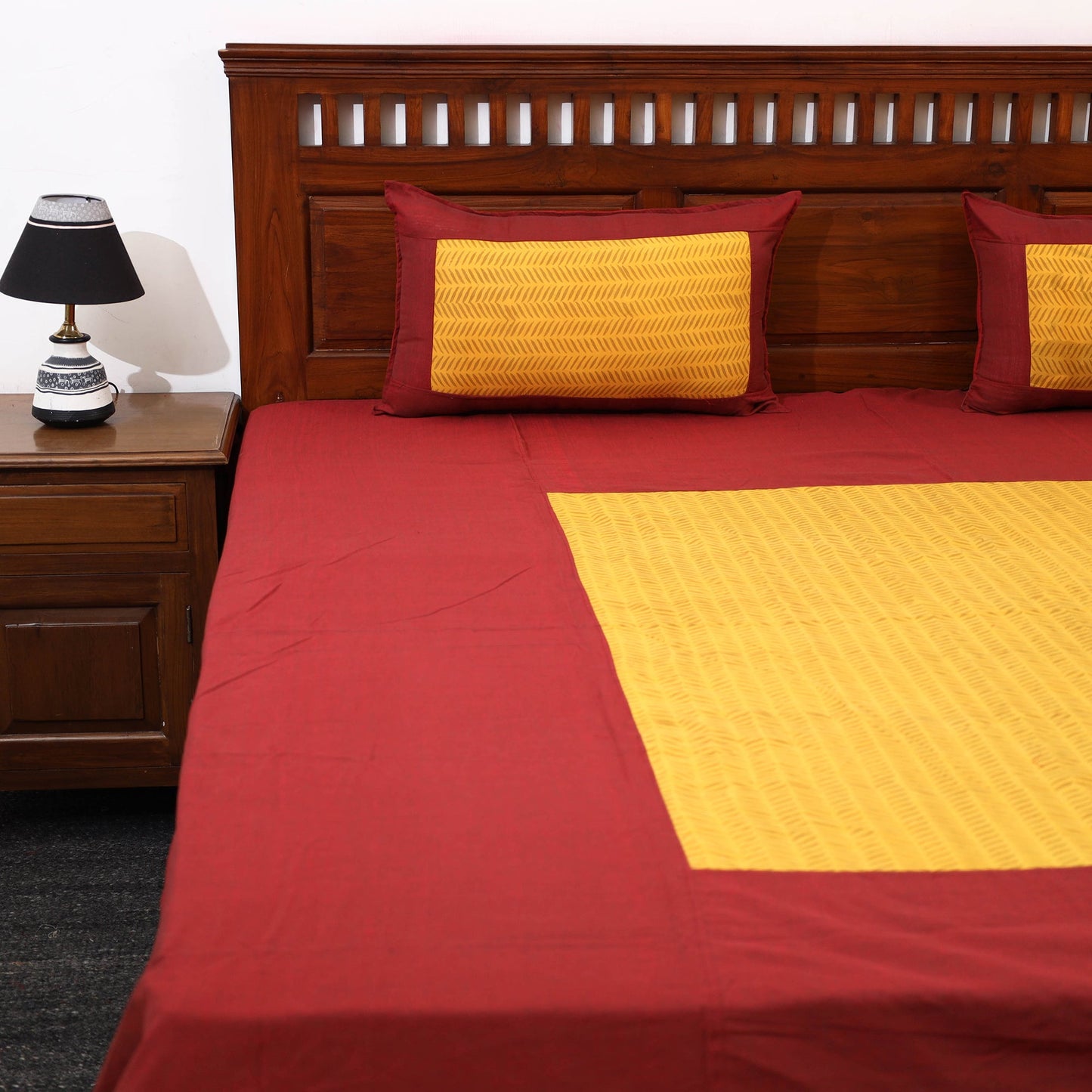 plain double bed cover