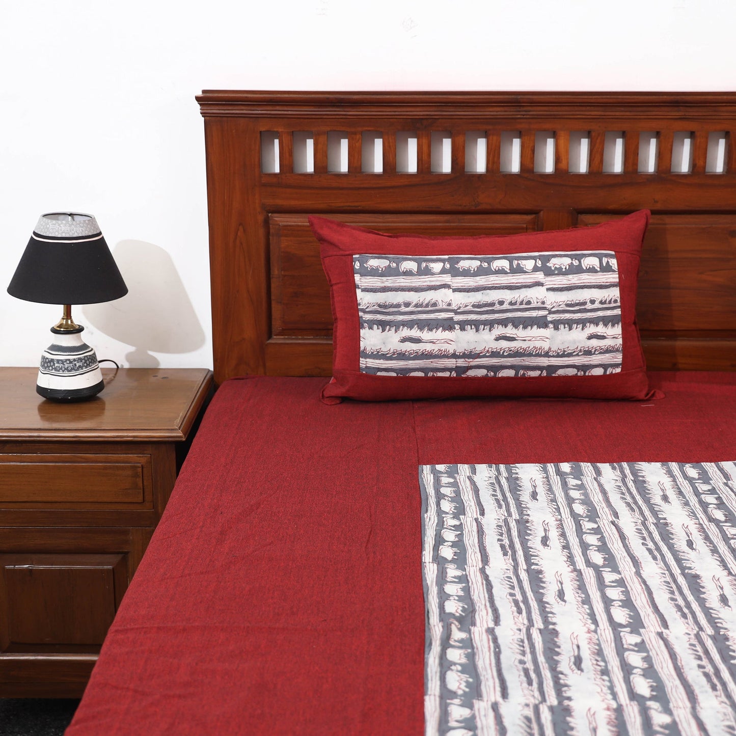 plain double bed cover