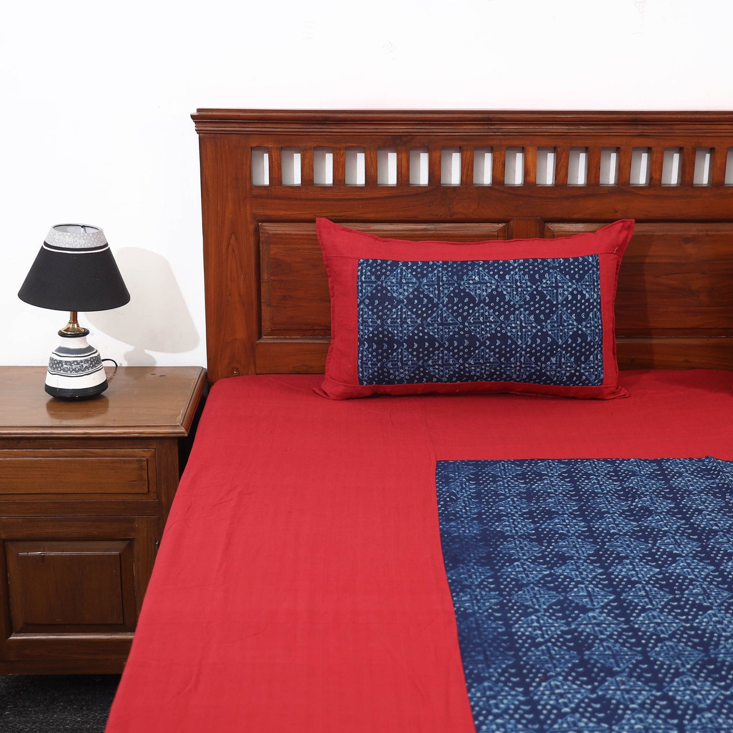 plain double bed cover
