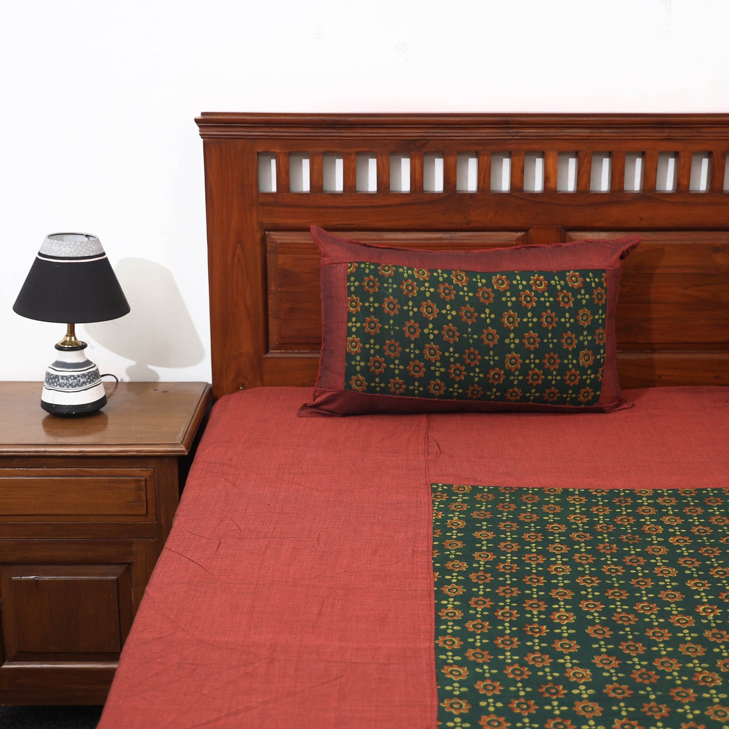 plain double bed cover