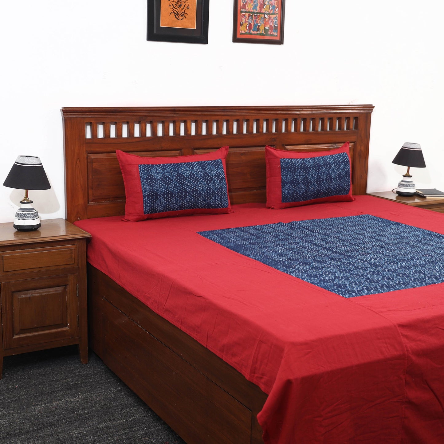 plain double bed cover
